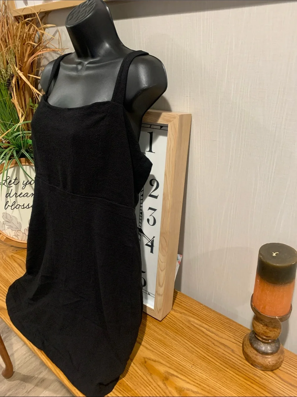 Free People Black Button-Back Backless Mini Sundress - Picture 6 of 16